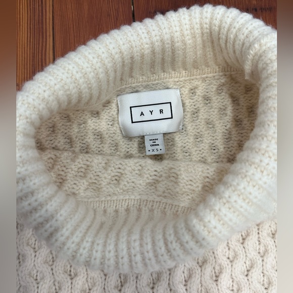 AYR Le Square Cable-Knit Mockneck Sweater - Picture 7 of 9
